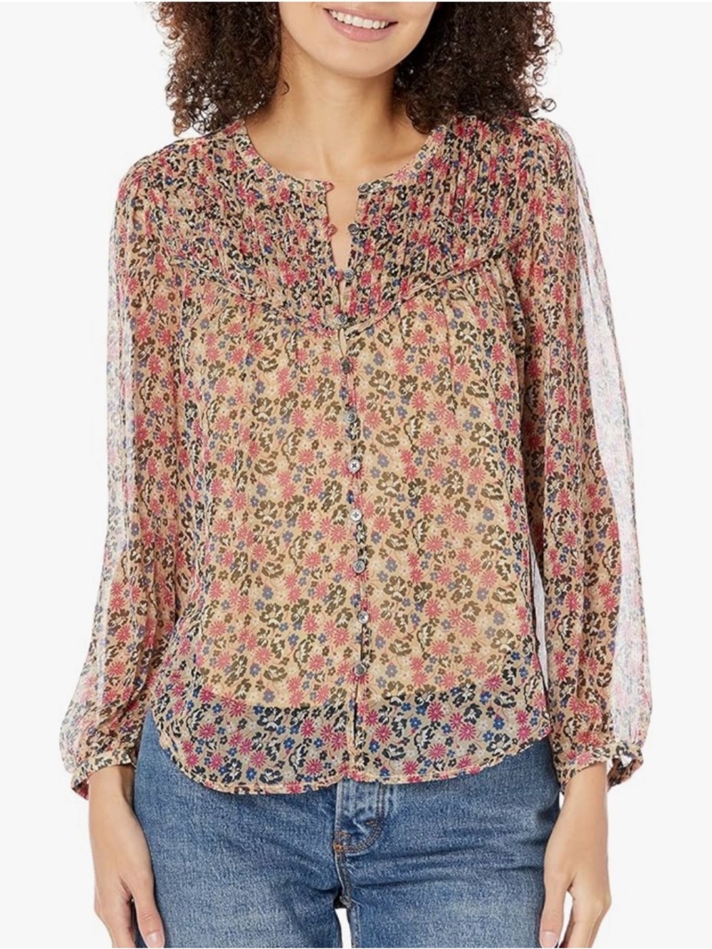 Joie Sheer Blouse Top